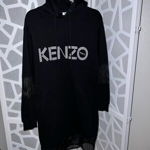 Kenzo Paris Black Hoodie Dress